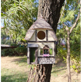 Resin Bird House,Water Proof，Sun-Proof，Gifts for Bird Lovers,Garden Decorations，Gardening Gifts