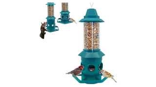 Squirrel-Proof Bird Feeder for Outdoors - Hanging Wild Bird Feeder with Gravity Protection in Green Awa Nest